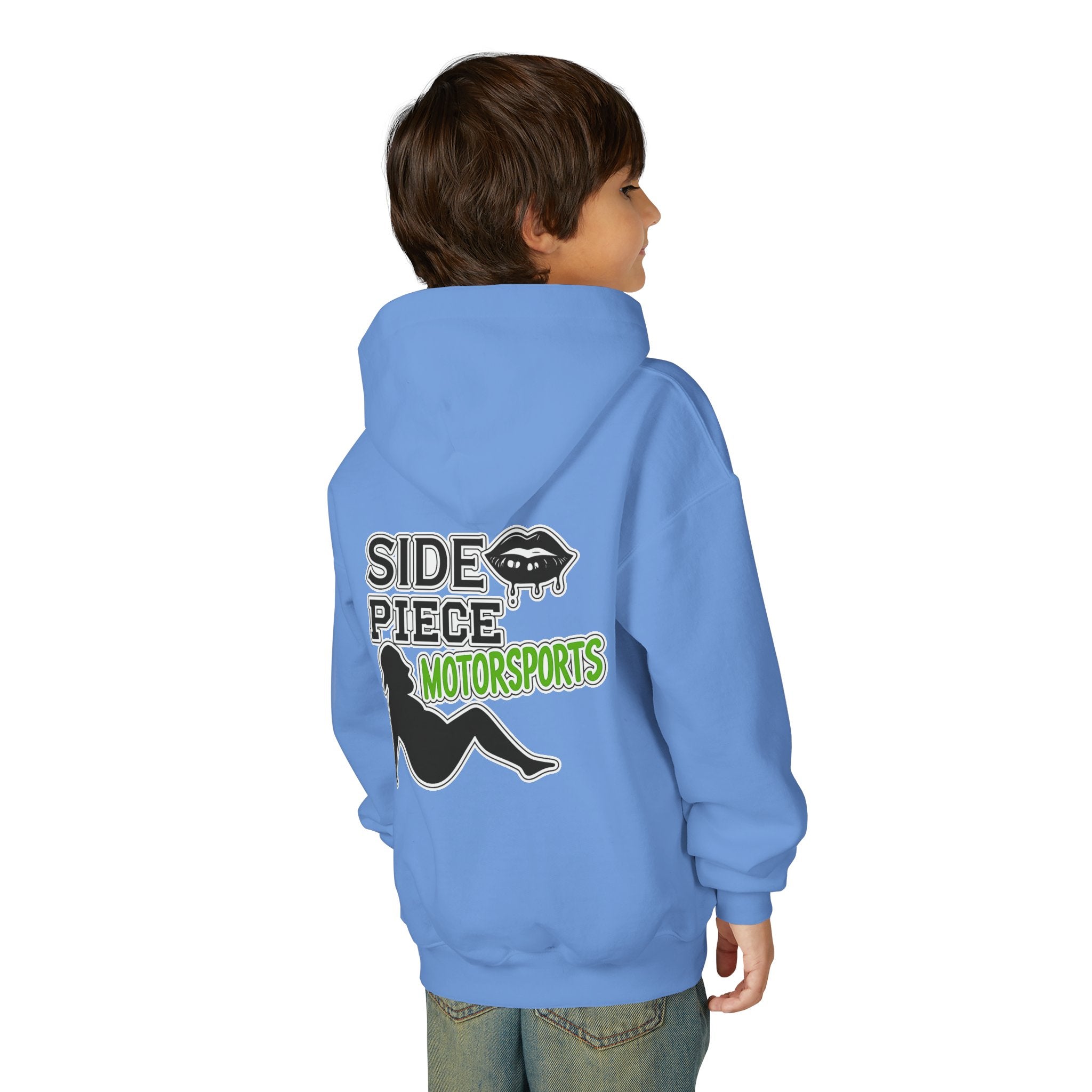 Side Piece Motorsports Youth Hoodie — Racing Logo Pullover