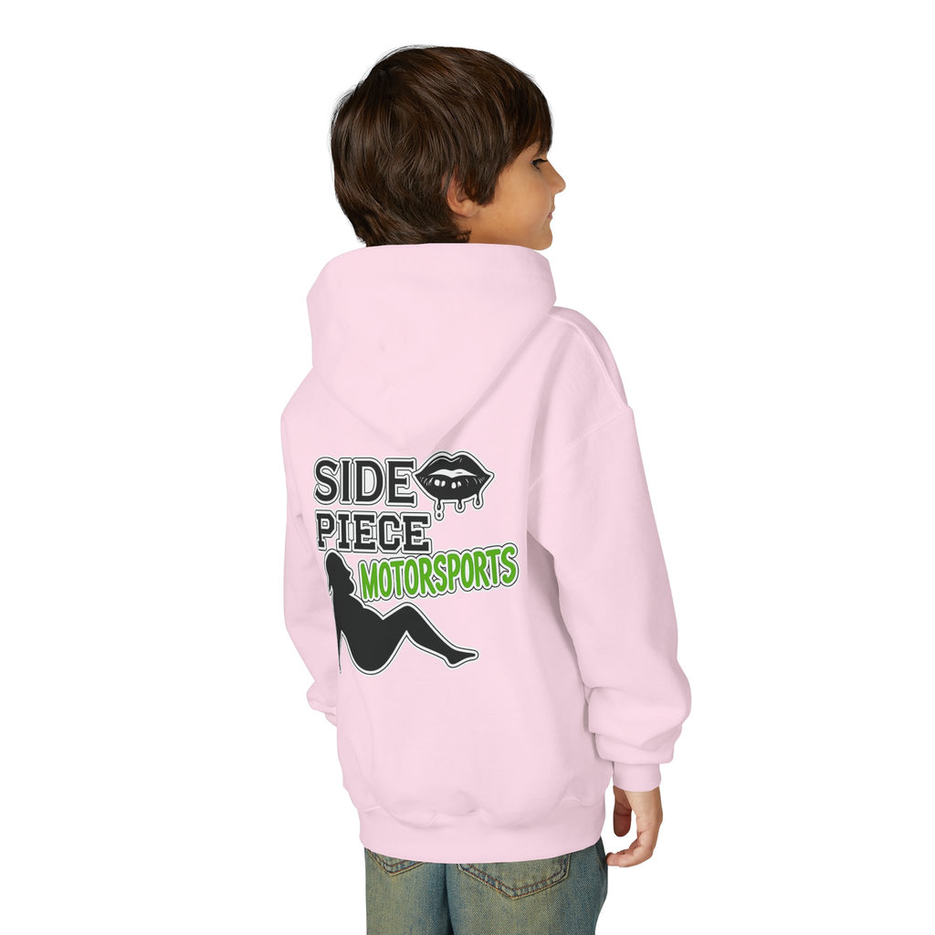 Side Piece Motorsports Youth Hoodie — Racing Logo Pullover