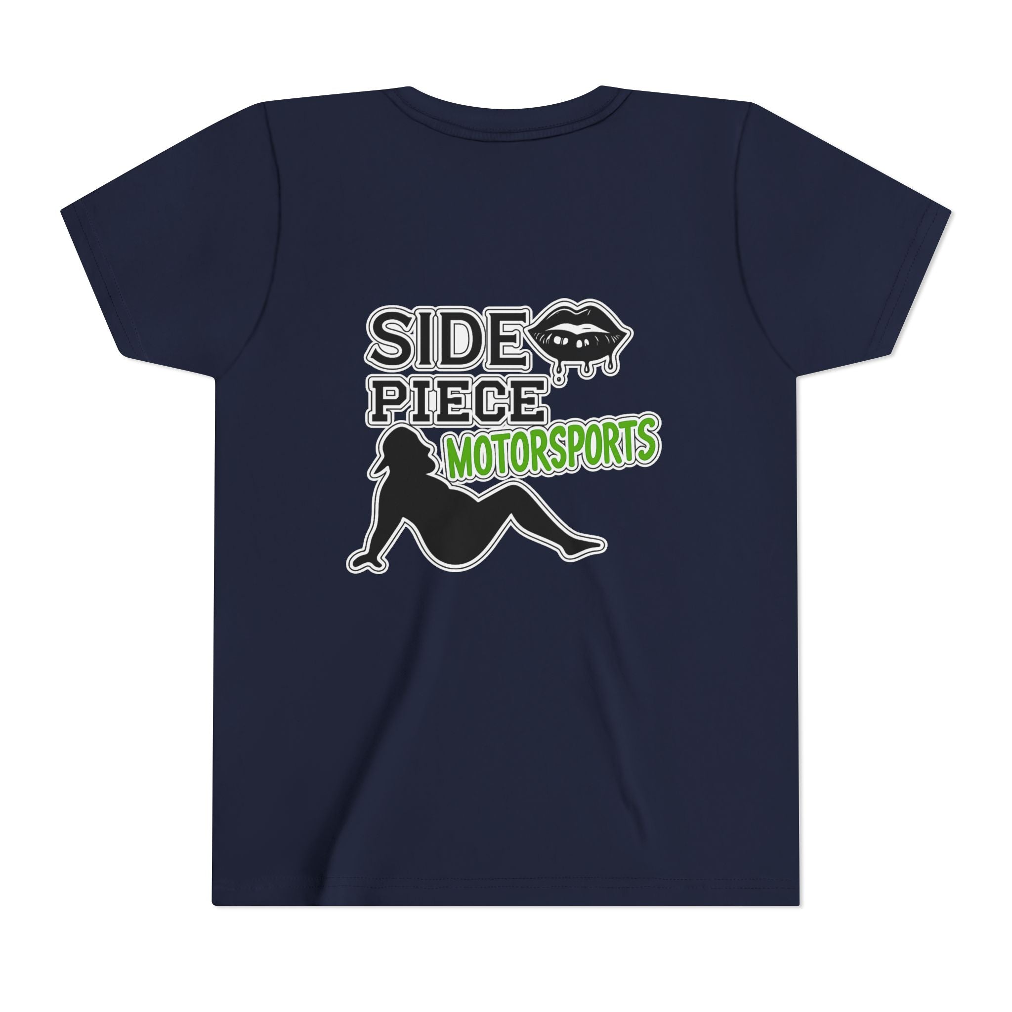 Side Piece Motorsports Youth Tee — Racing Logo Graphic T‑Shirt