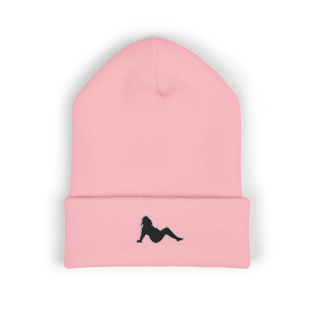 Embroidered Mermaid Cuffed Beanie — Cozy Winter Knit Hat