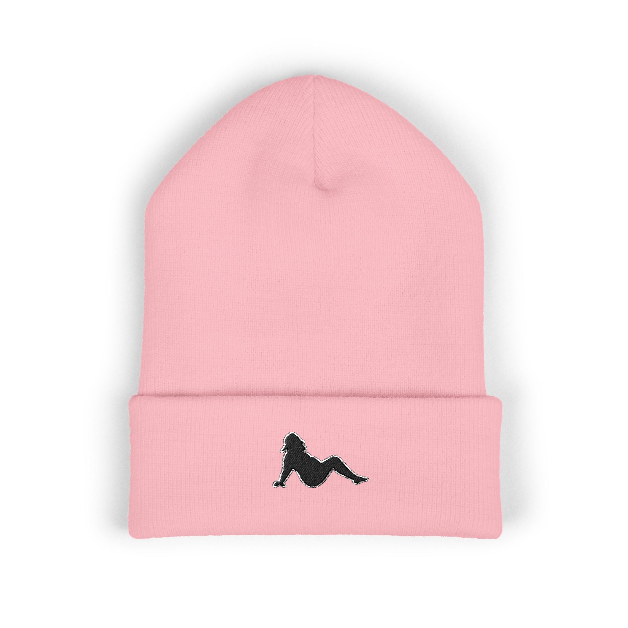 Embroidered Mermaid Cuffed Beanie — Cozy Winter Knit Hat