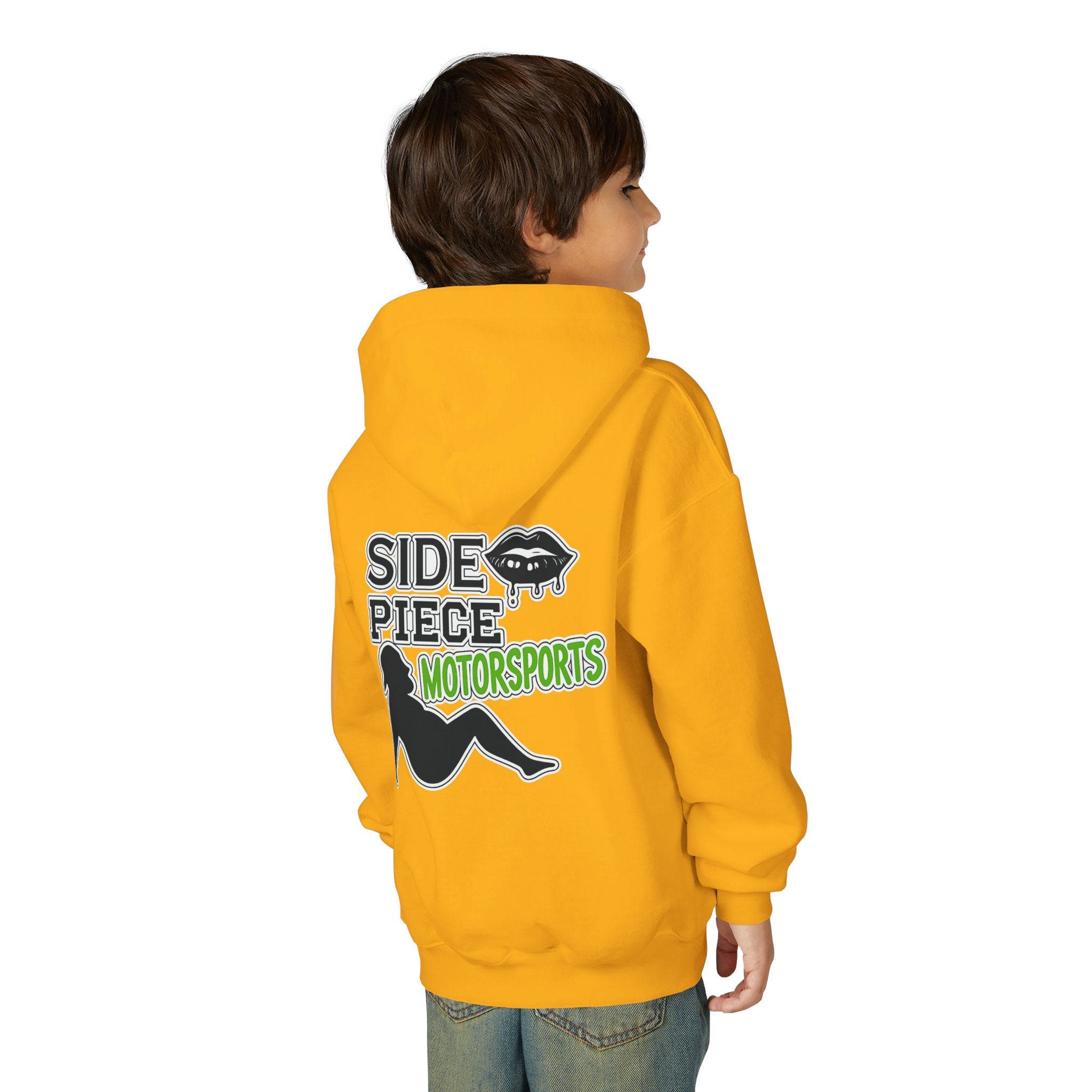Side Piece Motorsports Youth Hoodie — Racing Logo Pullover