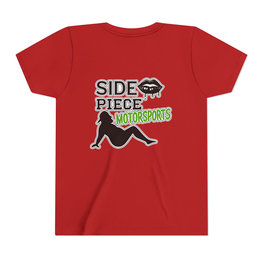 Side Piece Motorsports Youth Tee — Racing Logo Graphic T‑Shirt
