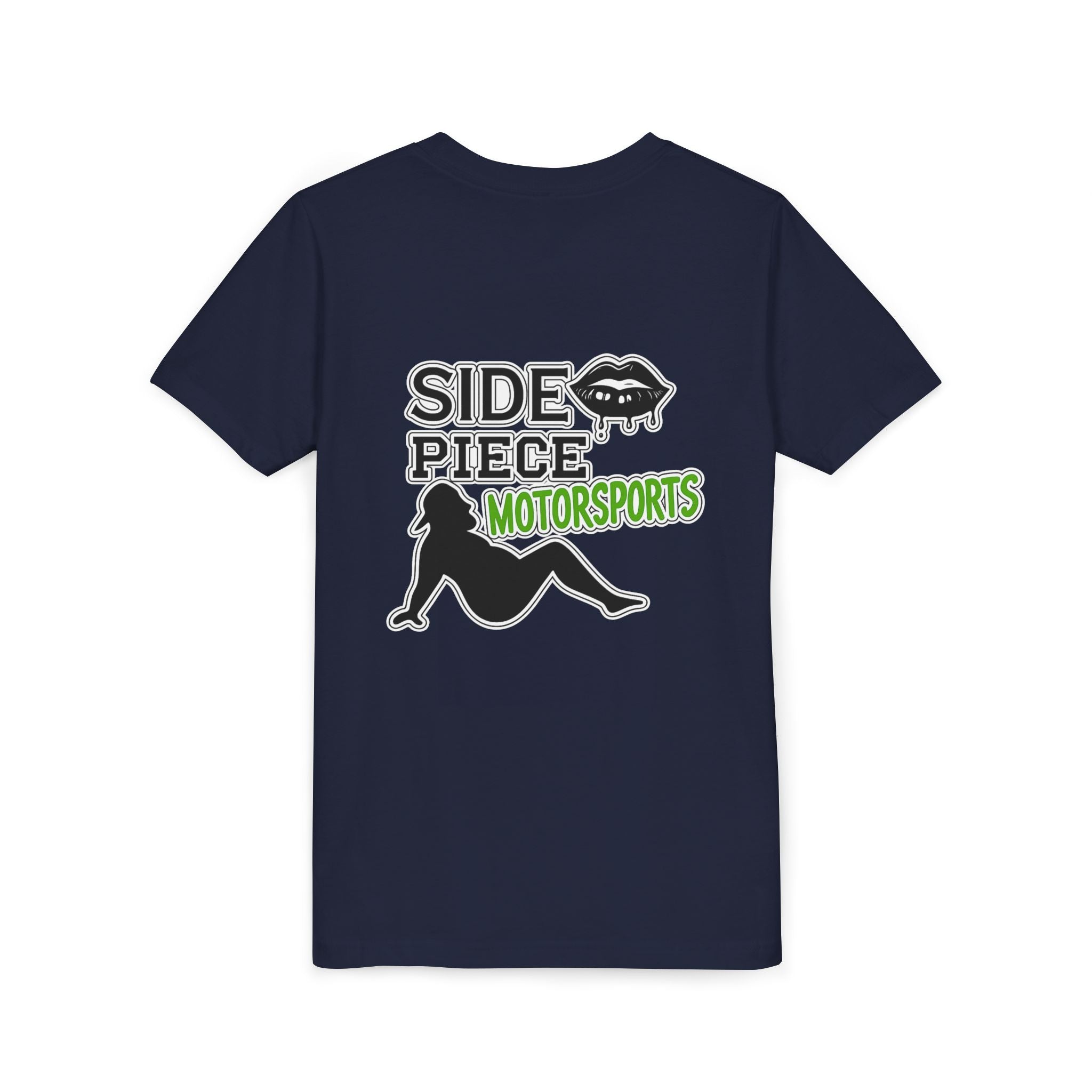 Side Piece Motorsports Youth Tee — Racing Logo Graphic T‑Shirt