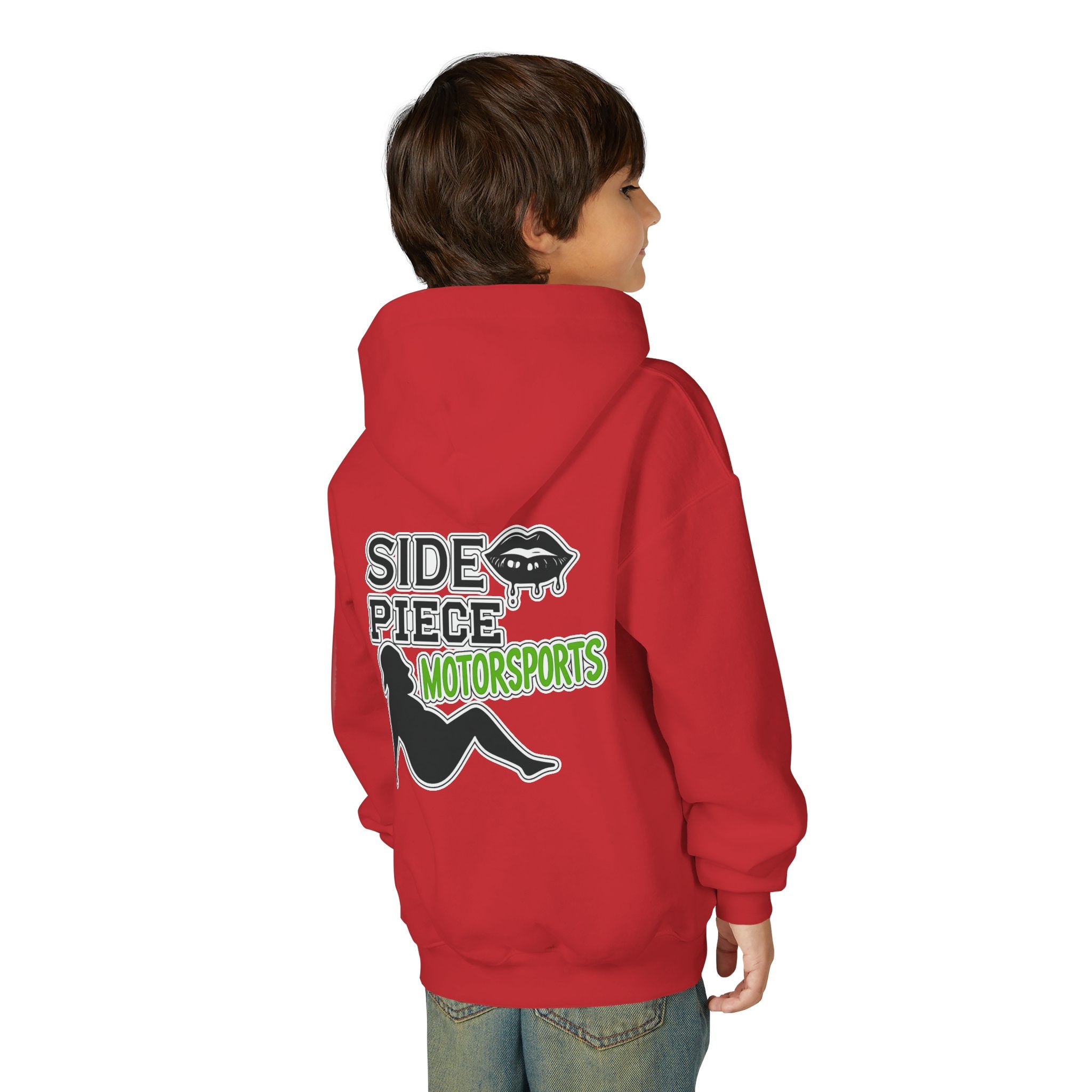 Side Piece Motorsports Youth Hoodie — Racing Logo Pullover