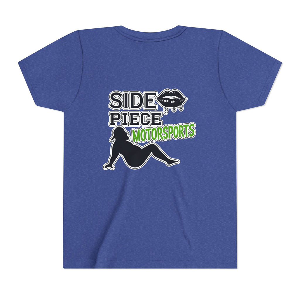 Side Piece Motorsports Youth Tee — Racing Logo Graphic T‑Shirt
