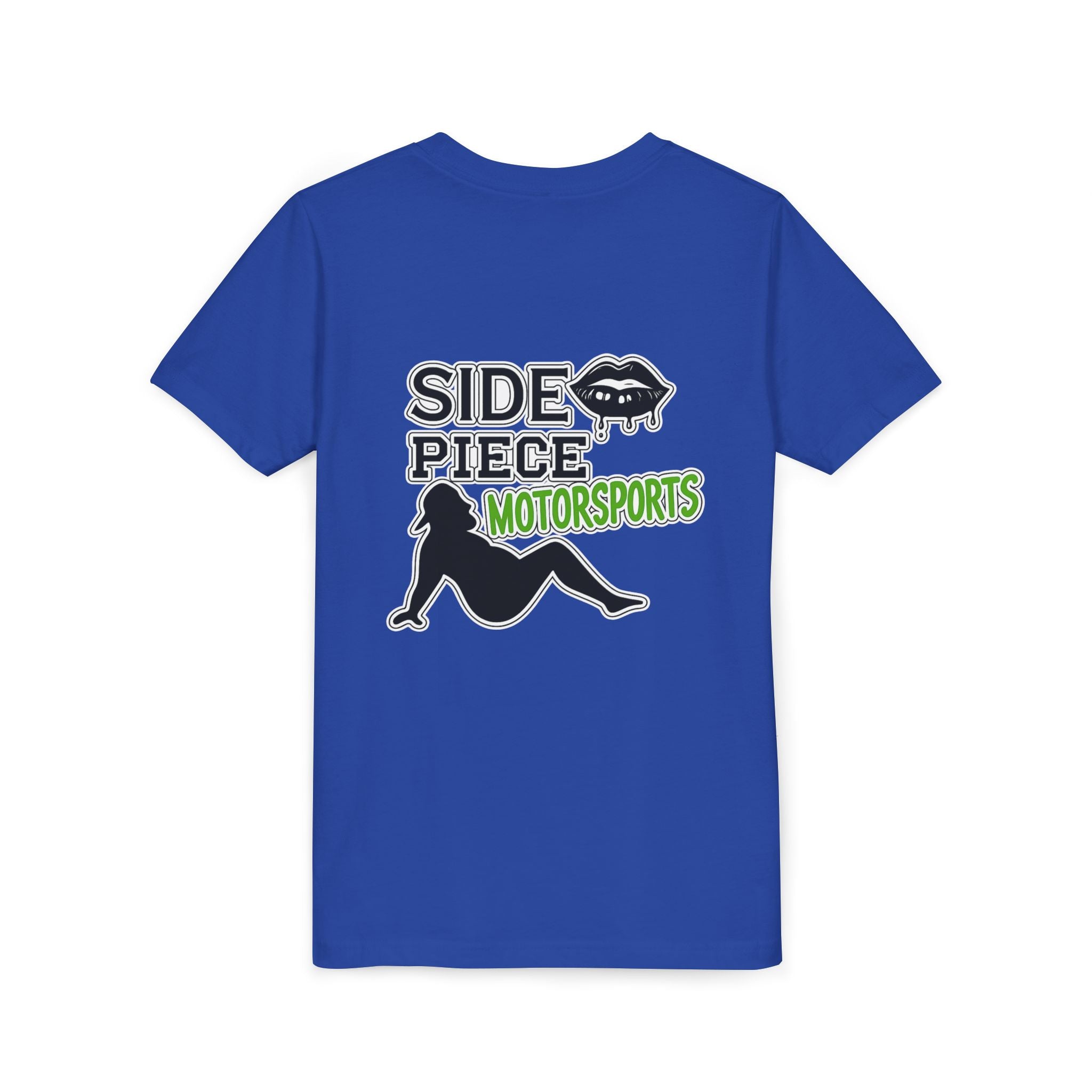 Side Piece Motorsports Youth Tee — Racing Logo Graphic T‑Shirt
