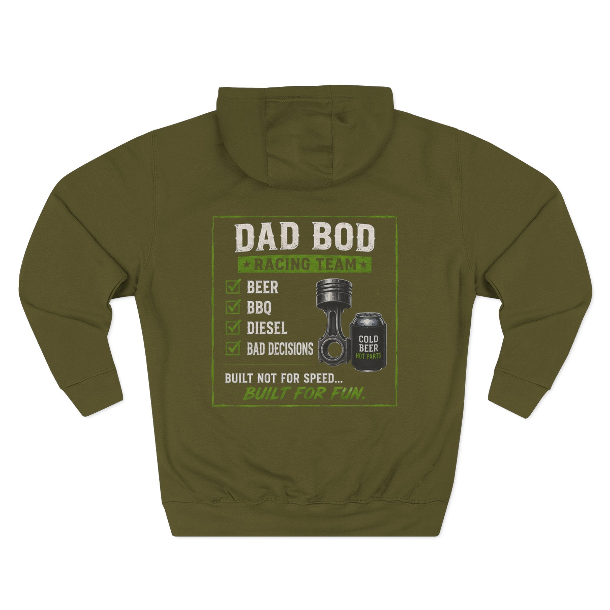 Three-Panel Fleece Hoodie