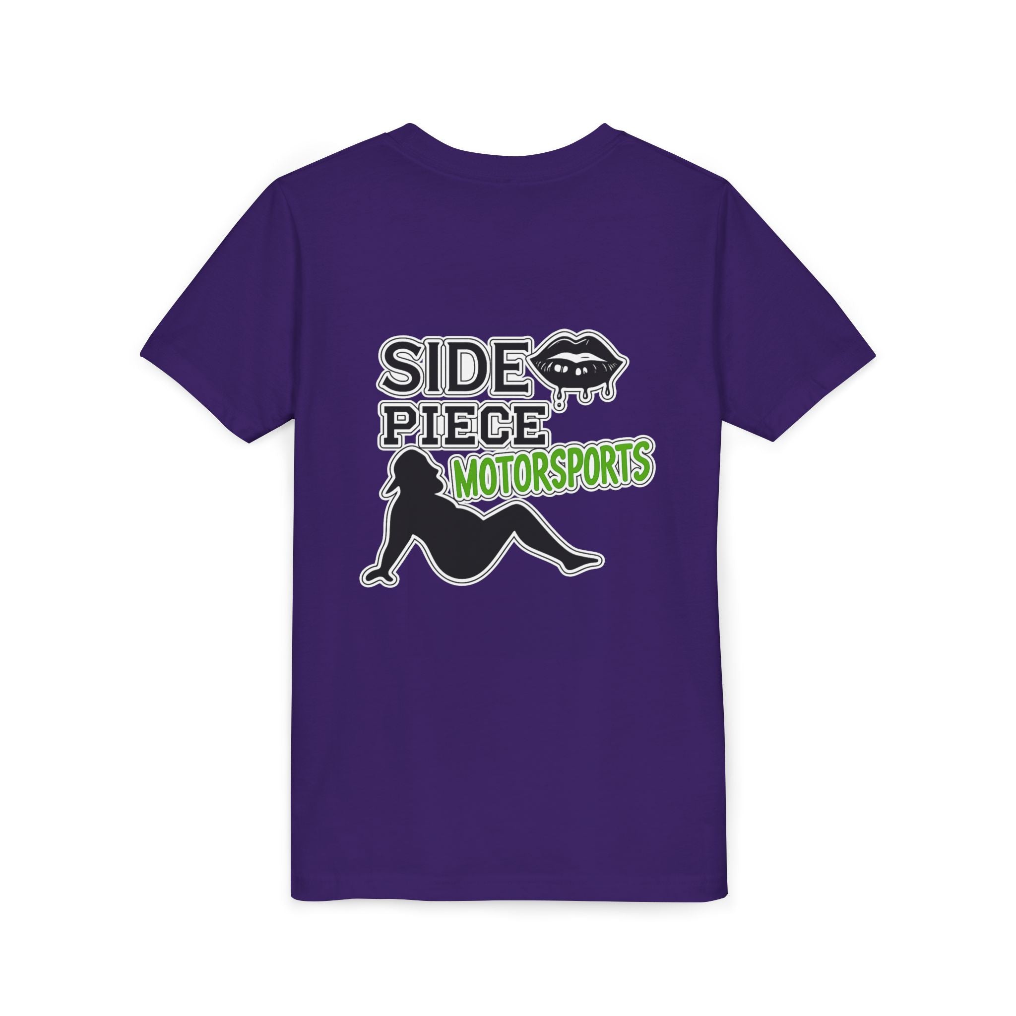 Side Piece Motorsports Youth Tee — Racing Logo Graphic T‑Shirt