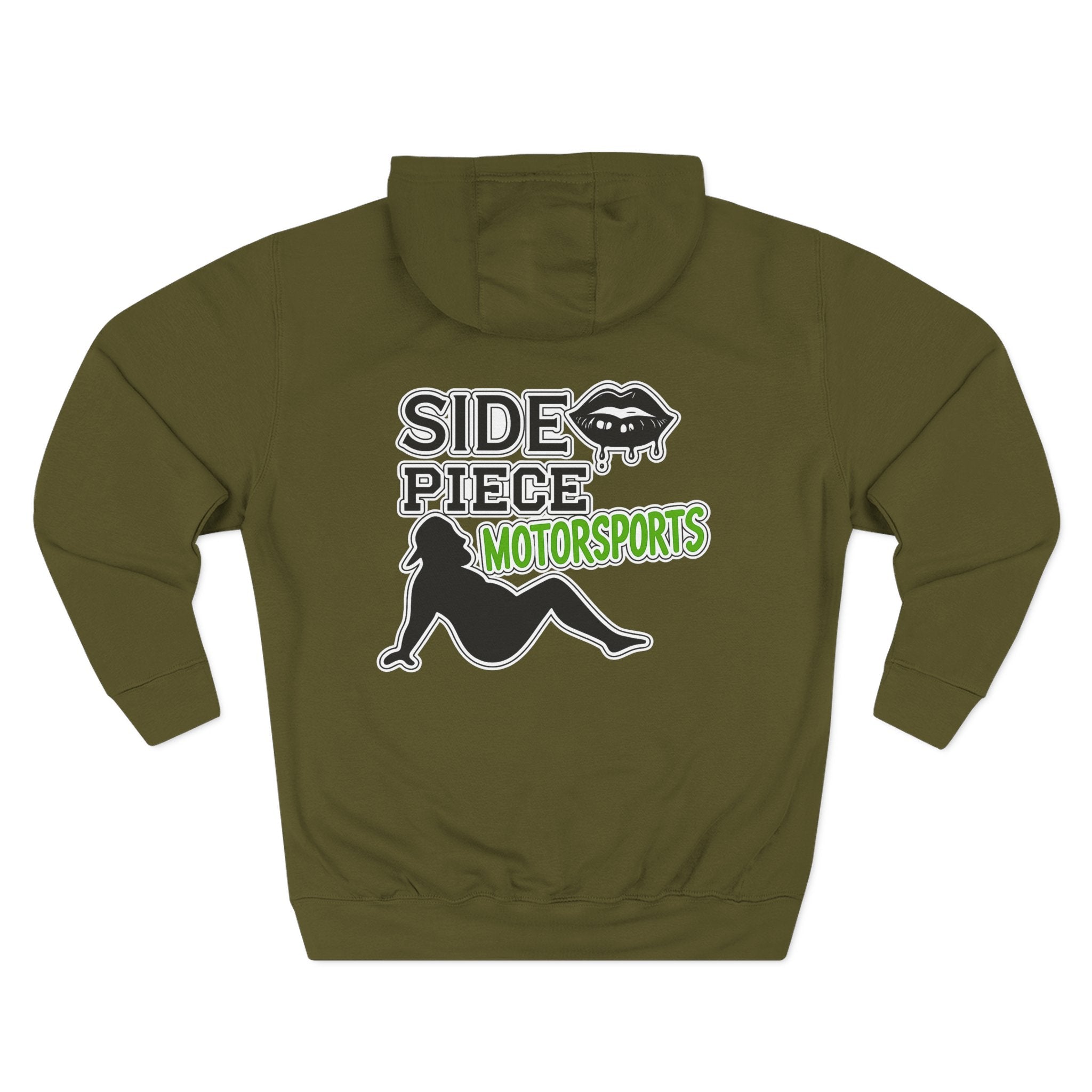 Side Piece Motorsports Hoodie — Automotive Logo Fleece Pullover