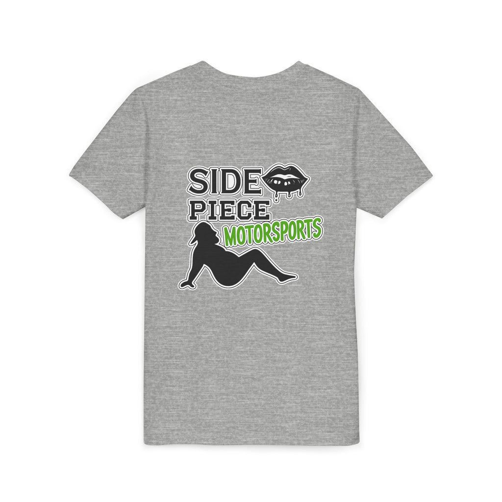 Side Piece Motorsports Youth Tee — Racing Logo Graphic T‑Shirt