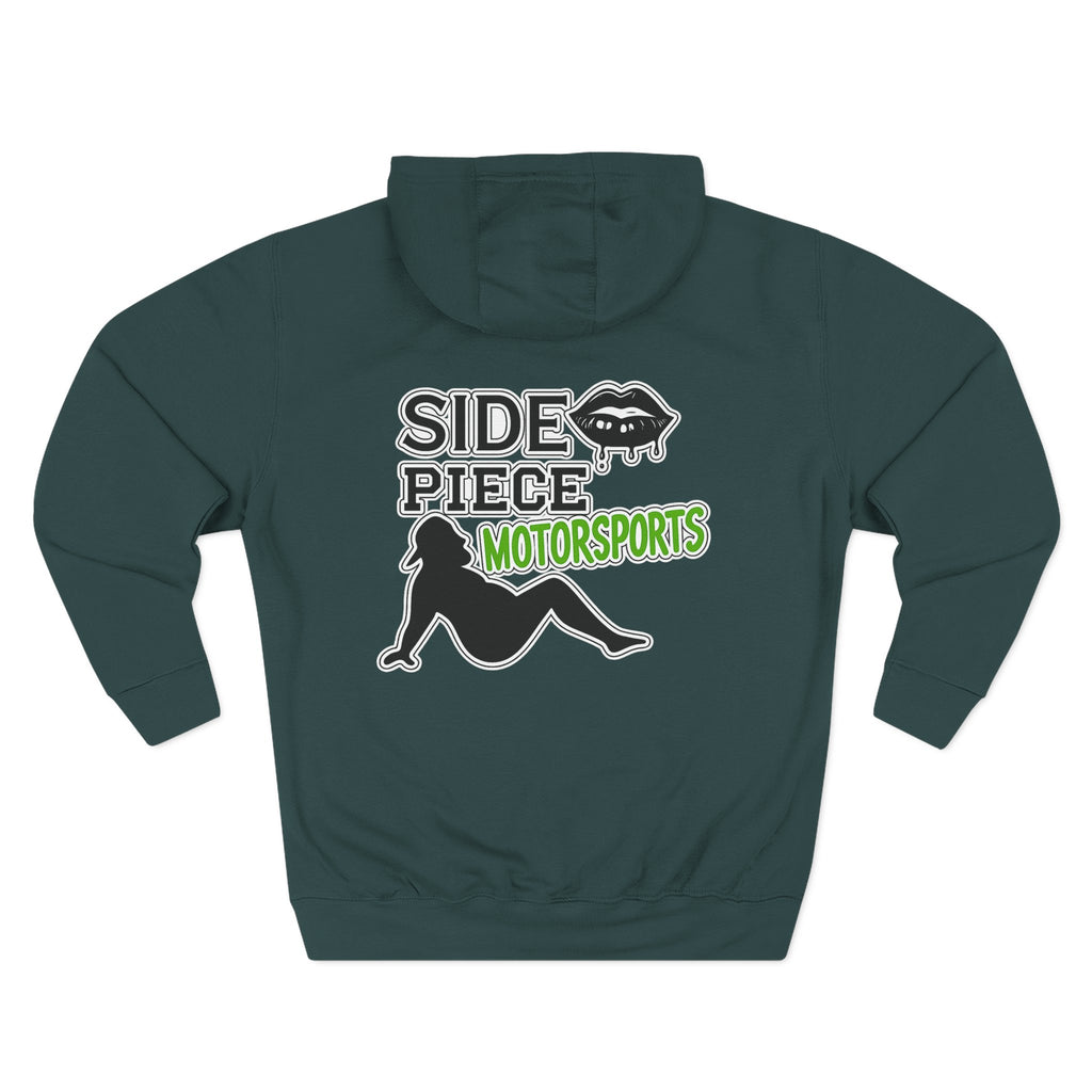 Side Piece Motorsports Hoodie — Automotive Logo Fleece Pullover