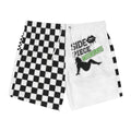 Motorsports Checkered Swim Trunks — "Side Piece Motorsports" Graphic