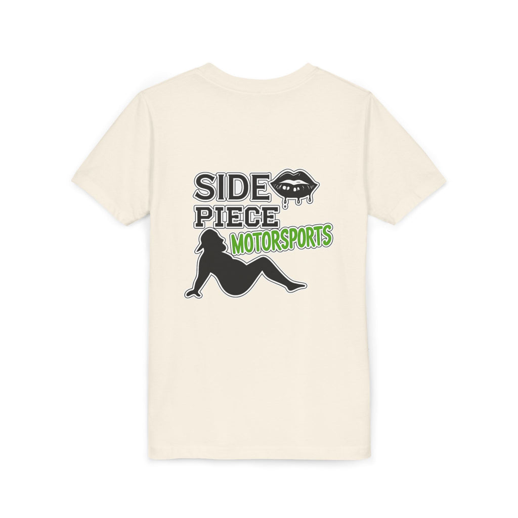 Side Piece Motorsports Youth Tee — Racing Logo Graphic T‑Shirt