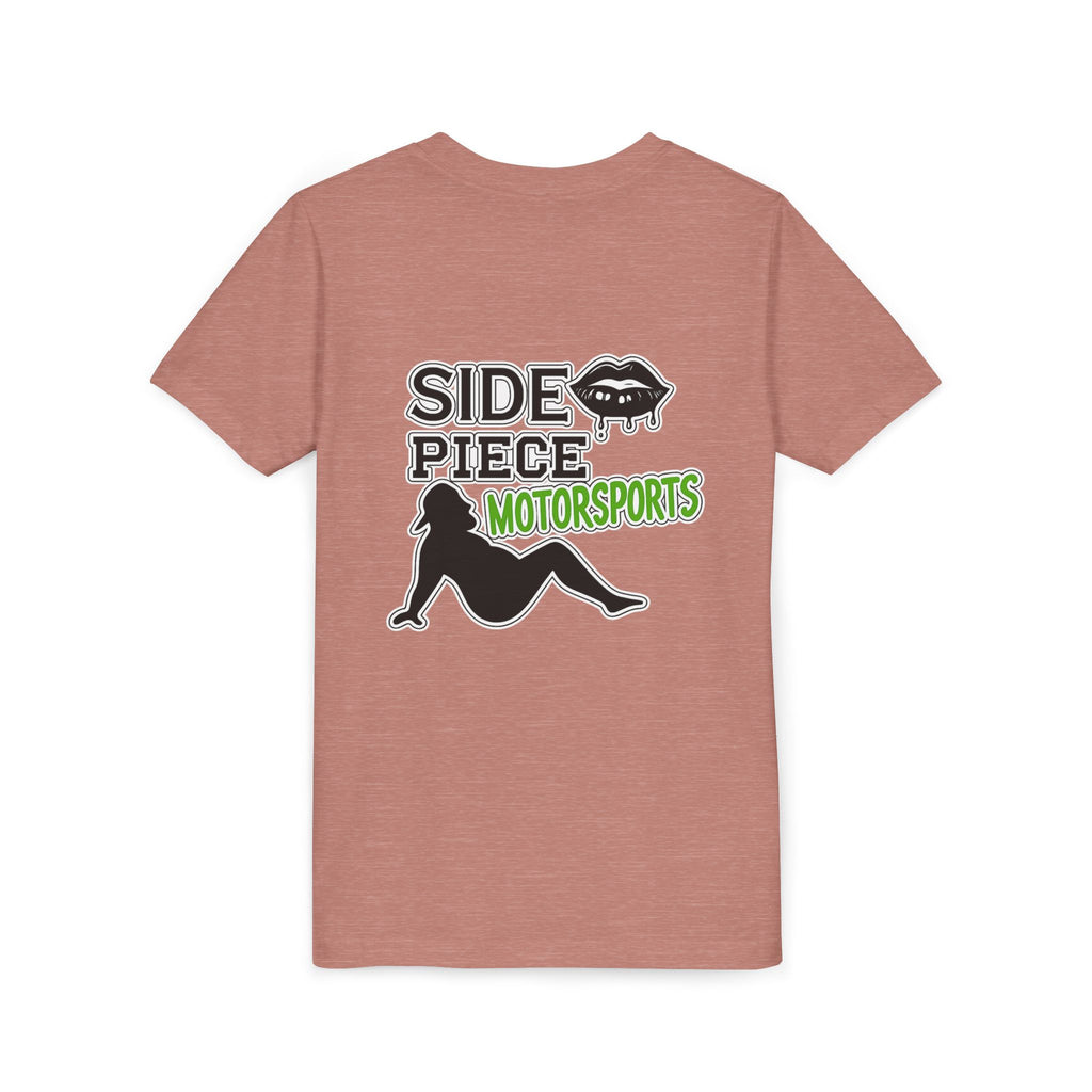 Side Piece Motorsports Youth Tee — Racing Logo Graphic T‑Shirt