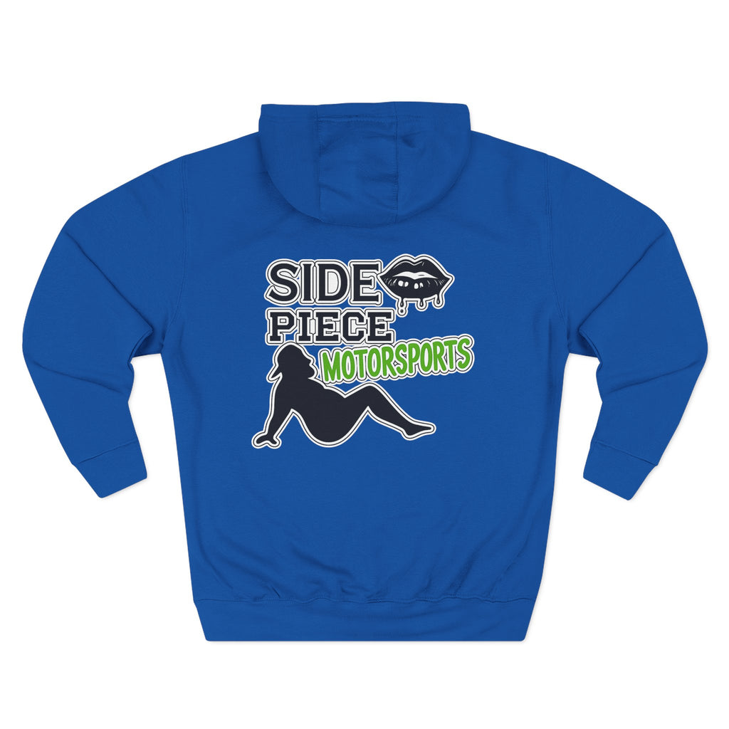 Side Piece Motorsports Hoodie — Automotive Logo Fleece Pullover