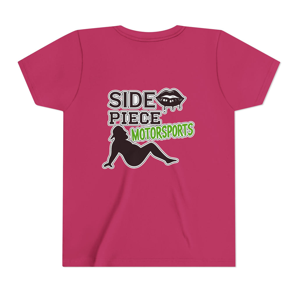 Side Piece Motorsports Youth Tee — Racing Logo Graphic T‑Shirt