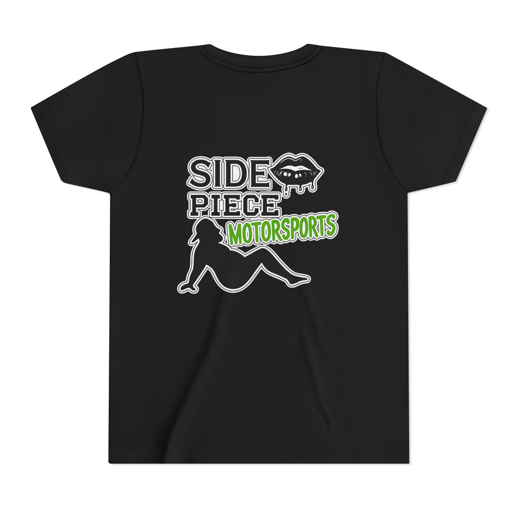 Side Piece Motorsports Youth Tee — Racing Logo Graphic T‑Shirt