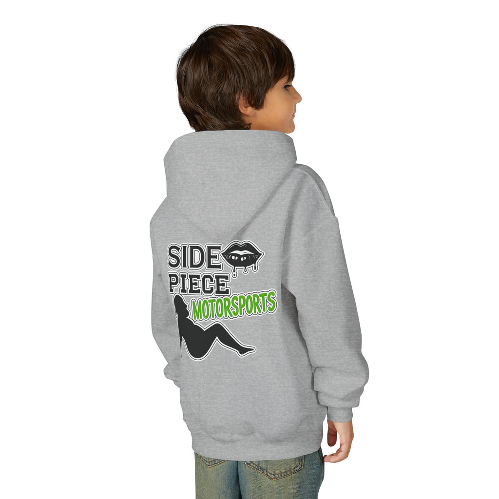 Side Piece Motorsports Youth Hoodie — Racing Logo Pullover