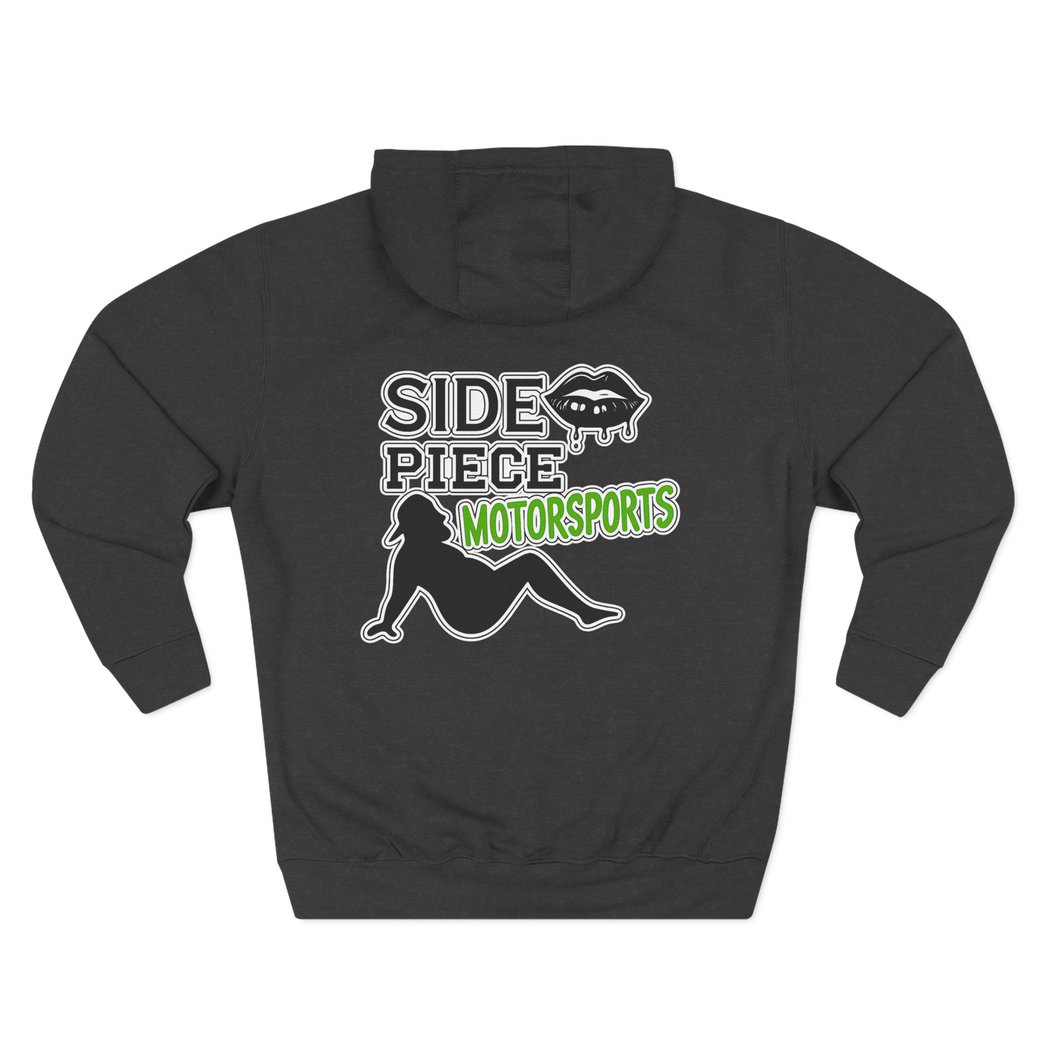 Side Piece Motorsports Hoodie — Automotive Logo Fleece Pullover