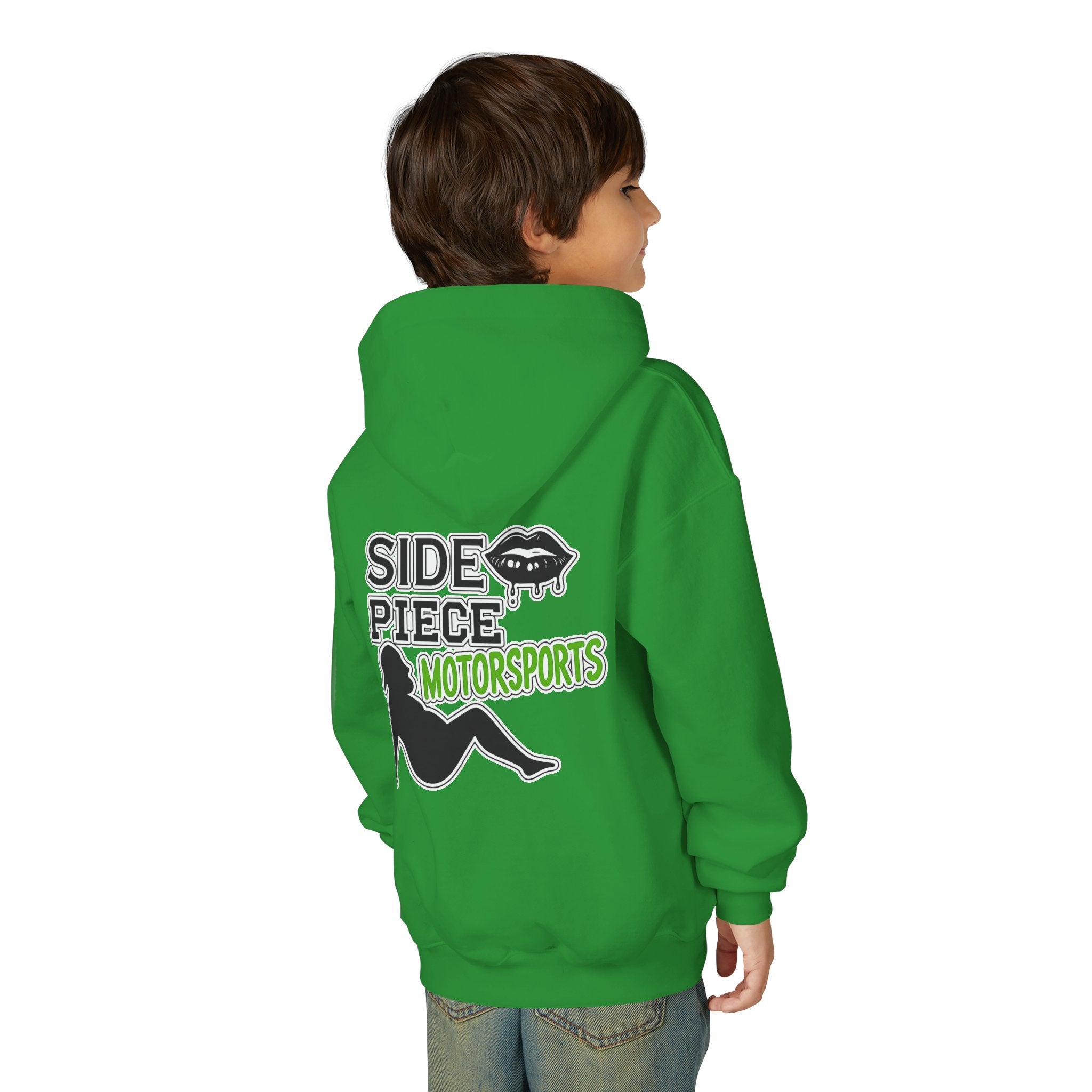Side Piece Motorsports Youth Hoodie — Racing Logo Pullover