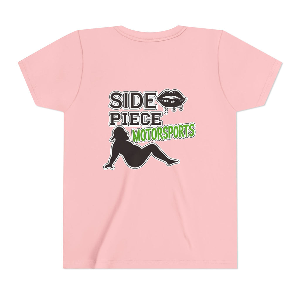 Side Piece Motorsports Youth Tee — Racing Logo Graphic T‑Shirt