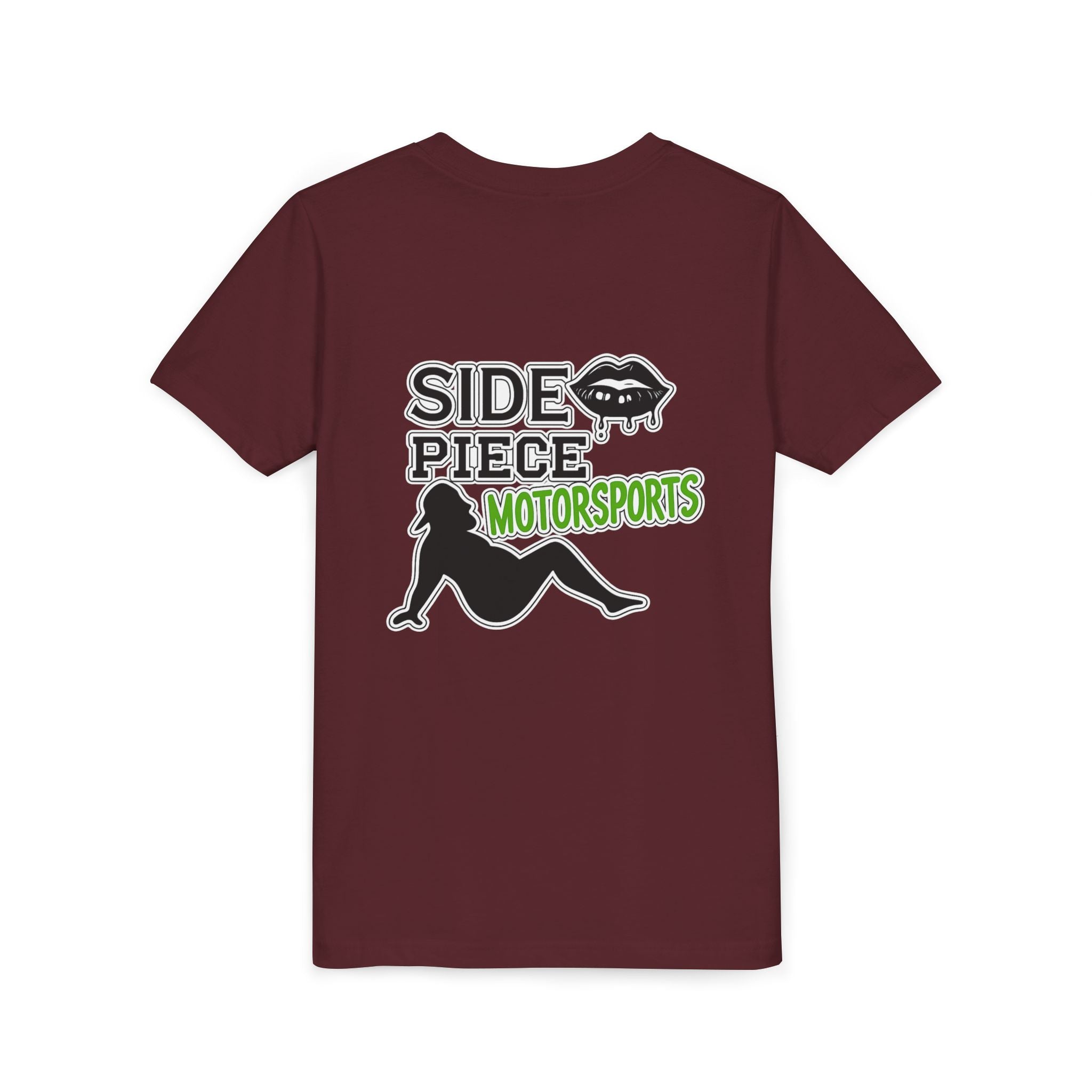 Side Piece Motorsports Youth Tee — Racing Logo Graphic T‑Shirt