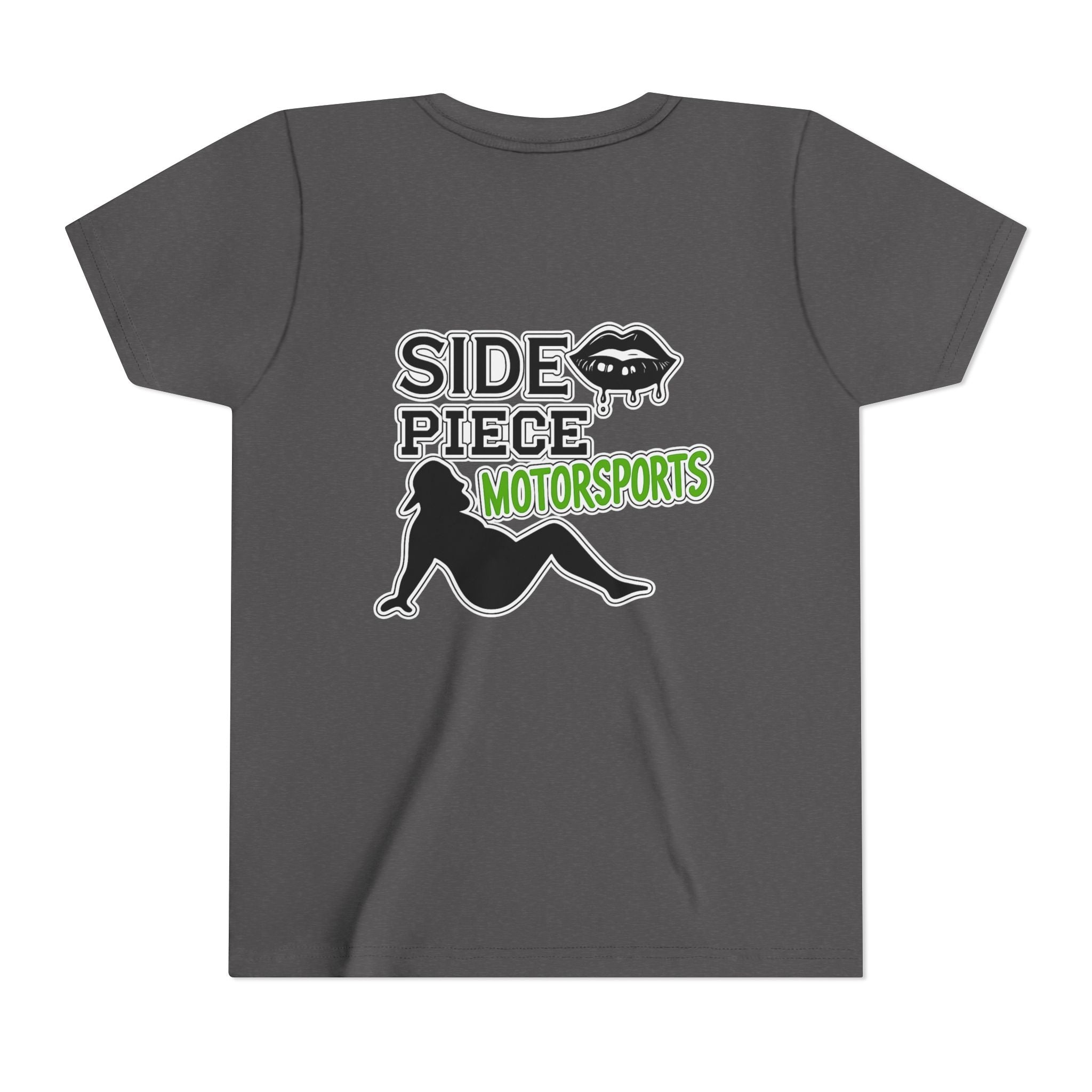Side Piece Motorsports Youth Tee — Racing Logo Graphic T‑Shirt