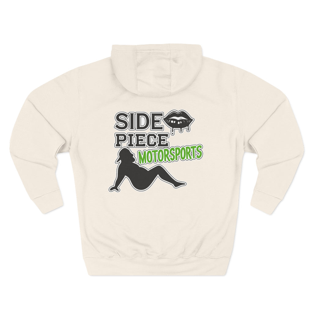 Side Piece Motorsports Hoodie — Automotive Logo Fleece Pullover