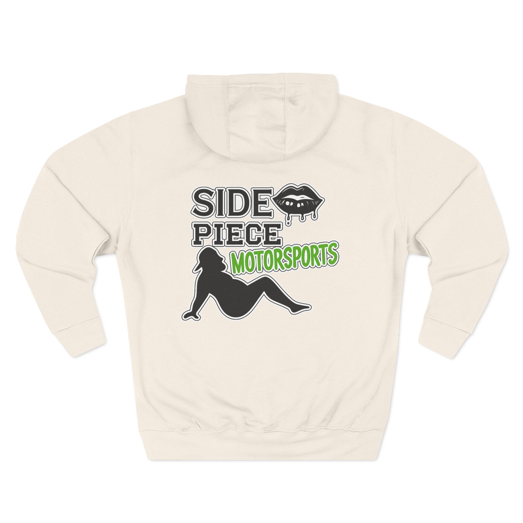 Side Piece Motorsports Hoodie — Automotive Logo Fleece Pullover