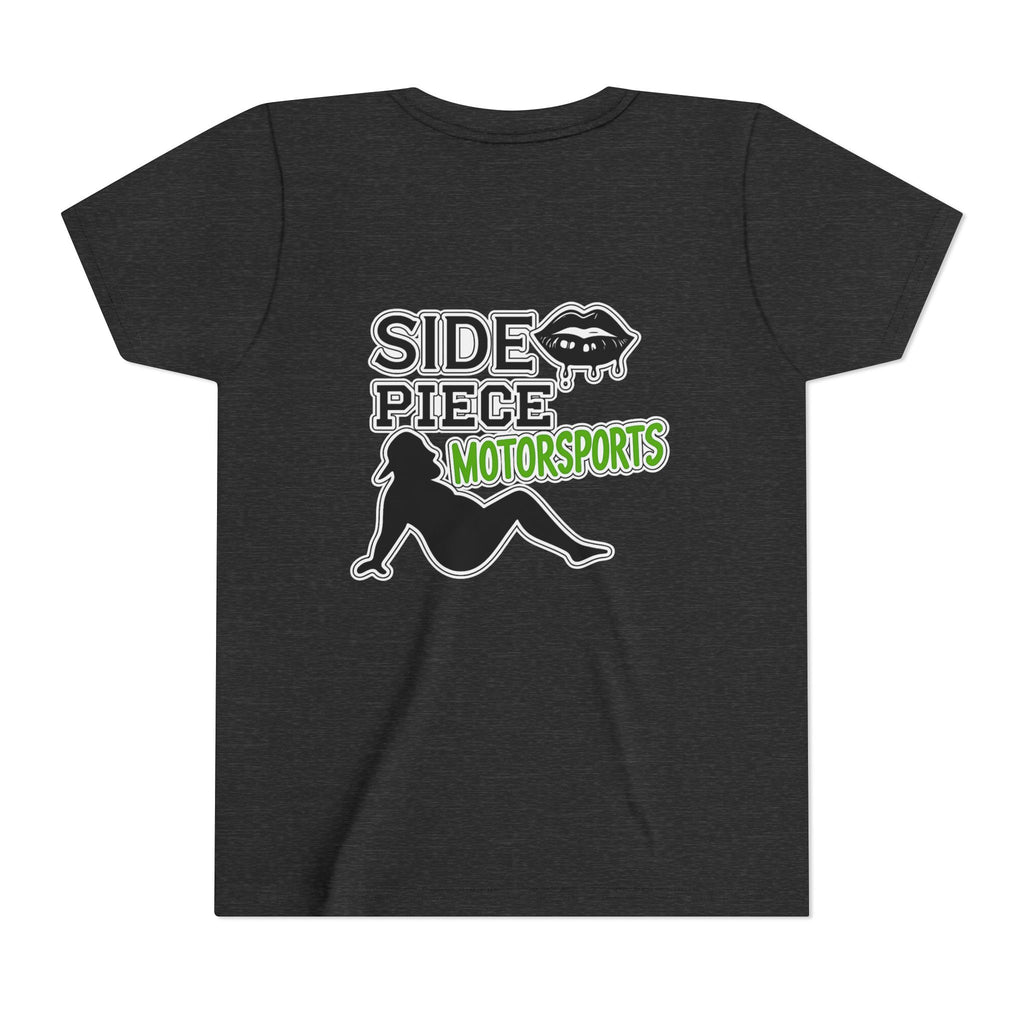 Side Piece Motorsports Youth Tee — Racing Logo Graphic T‑Shirt