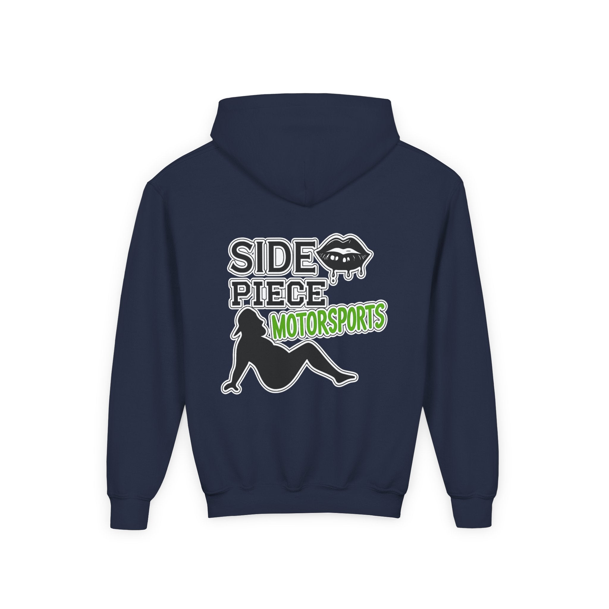 Side Piece Motorsports Youth Hoodie — Racing Logo Pullover