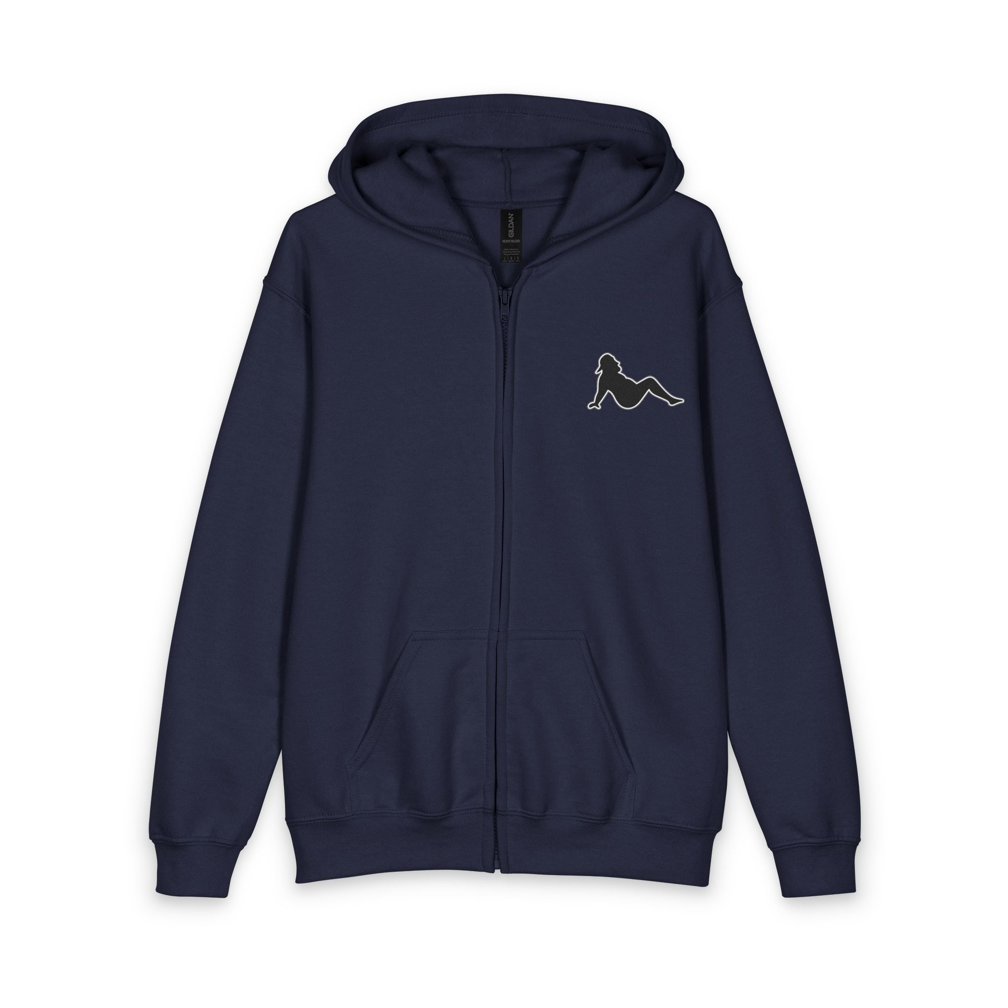 Side Piece Motorsports Youth Zip Hoodie — Racing Logo Back & Small Chest Patch