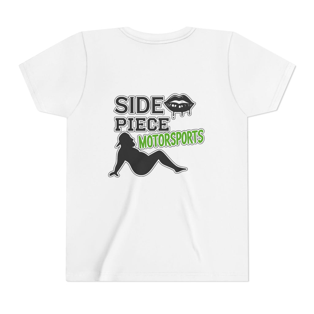Side Piece Motorsports Youth Tee — Racing Logo Graphic T‑Shirt