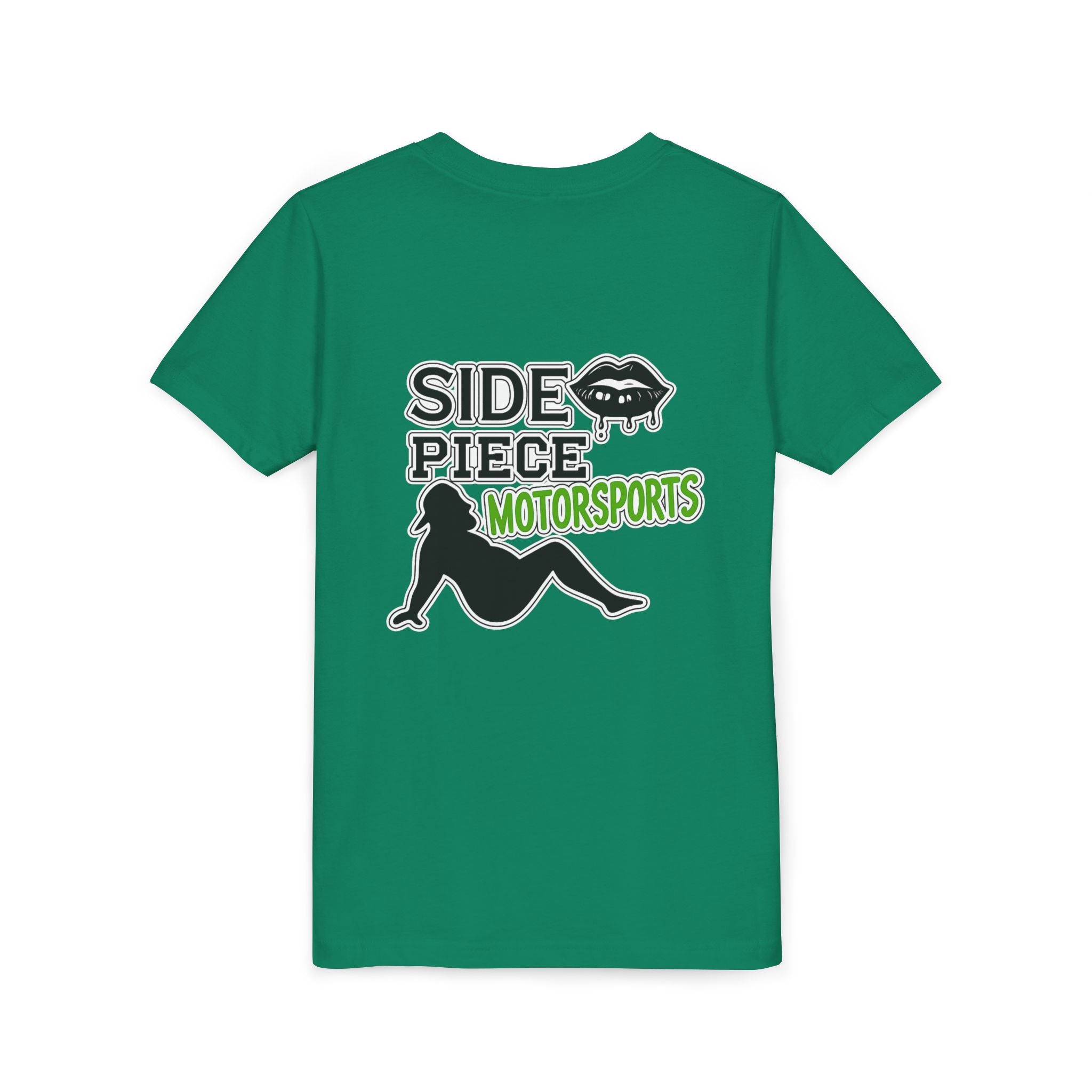 Side Piece Motorsports Youth Tee — Racing Logo Graphic T‑Shirt