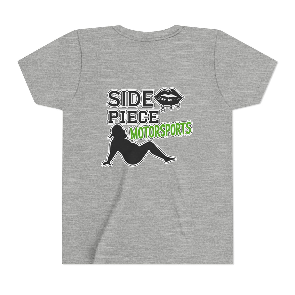 Side Piece Motorsports Youth Tee — Racing Logo Graphic T‑Shirt