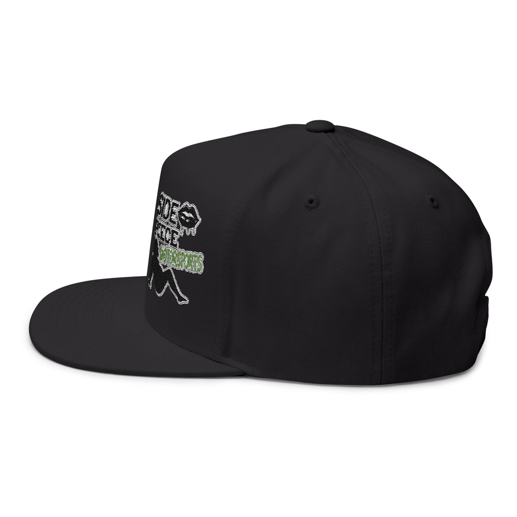 Flat Bill Cap — "Side Piece MotorSports" Embroidered Trucker Hat