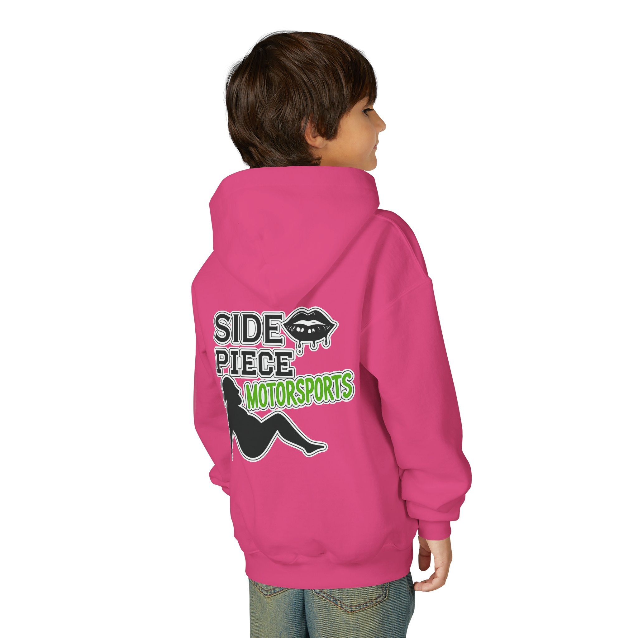 Side Piece Motorsports Youth Hoodie — Racing Logo Pullover