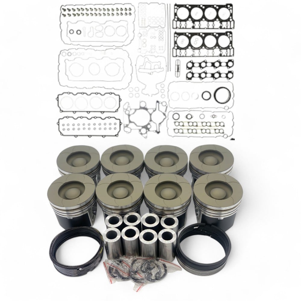 6.0L Powerstroke Diesel Coated Piston Set with Gasket Kit