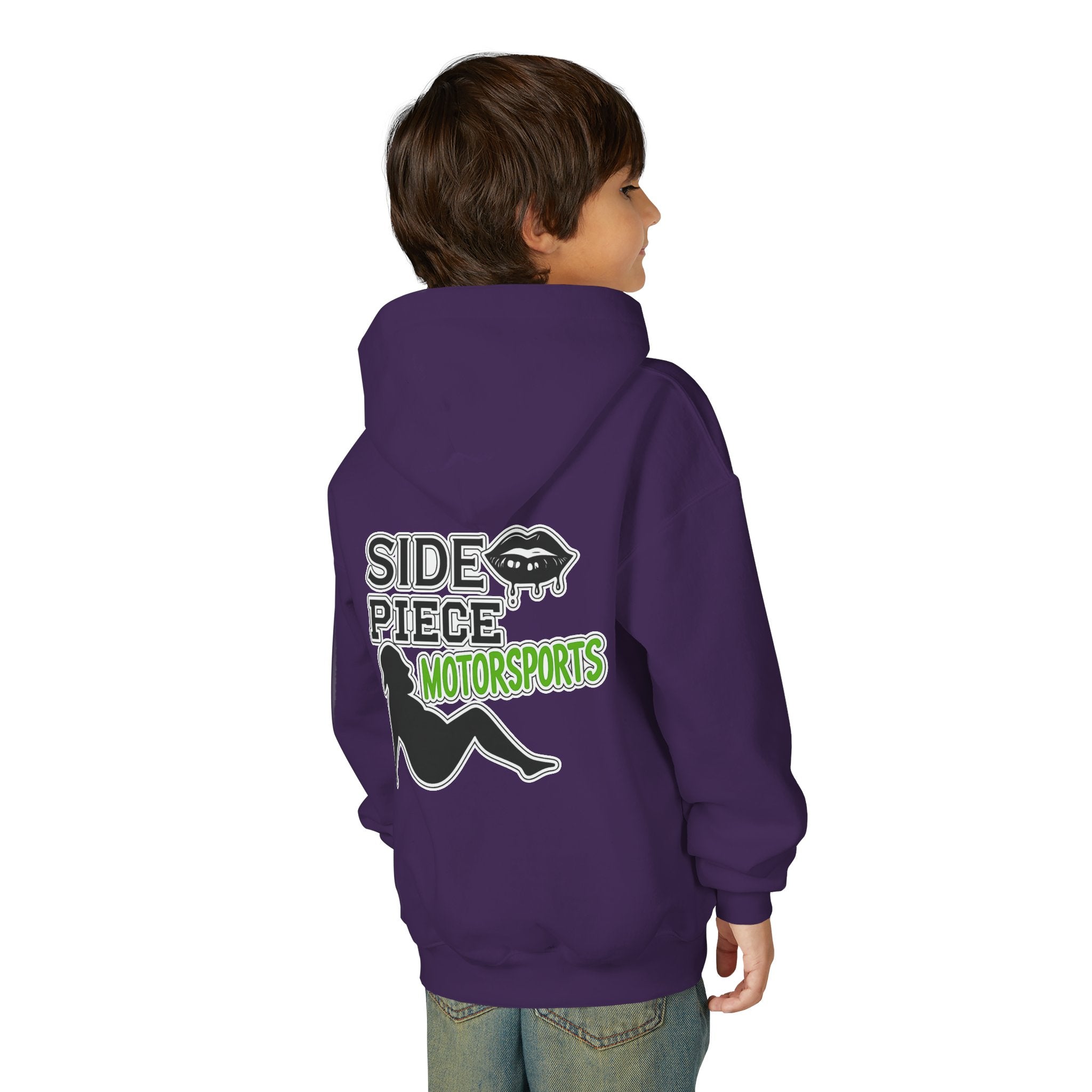Side Piece Motorsports Youth Hoodie — Racing Logo Pullover