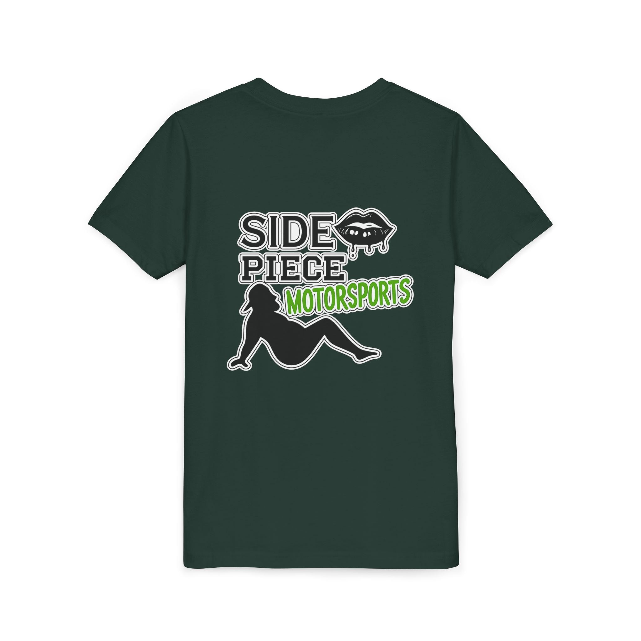 Side Piece Motorsports Youth Tee — Racing Logo Graphic T‑Shirt