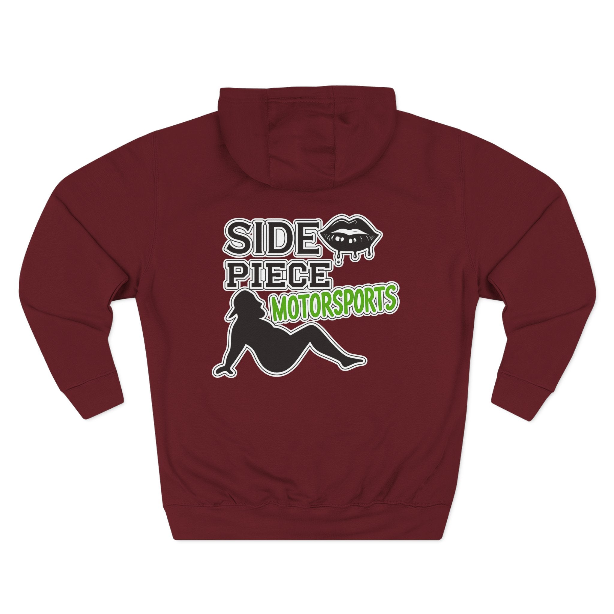 Side Piece Motorsports Hoodie — Automotive Logo Fleece Pullover