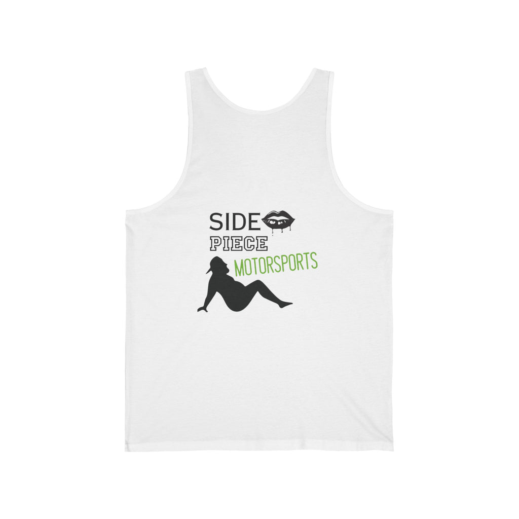 Side Piece Motorsports Tank Top — Racing Logo Graphic Sleeveless Shirt