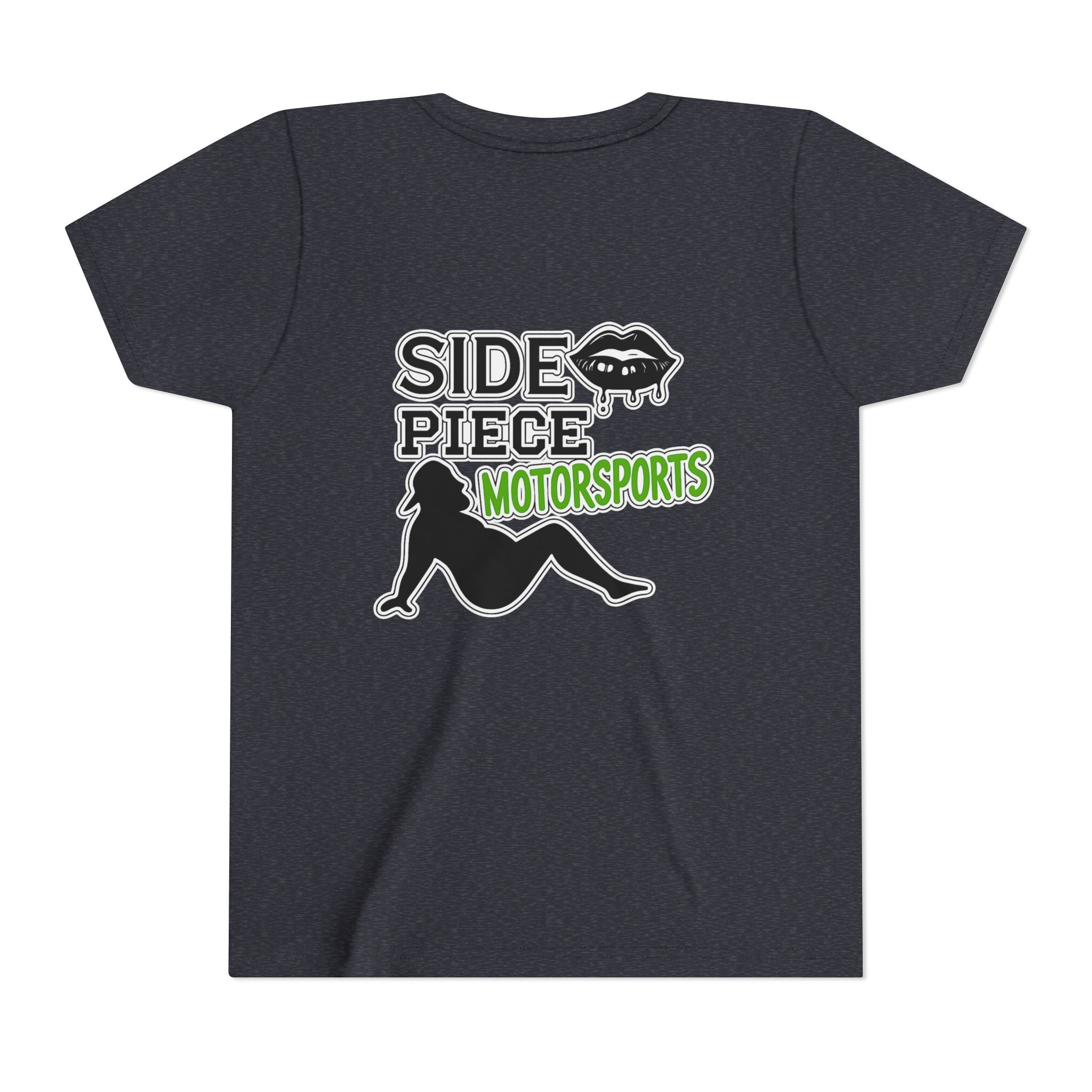 Side Piece Motorsports Youth Tee — Racing Logo Graphic T‑Shirt