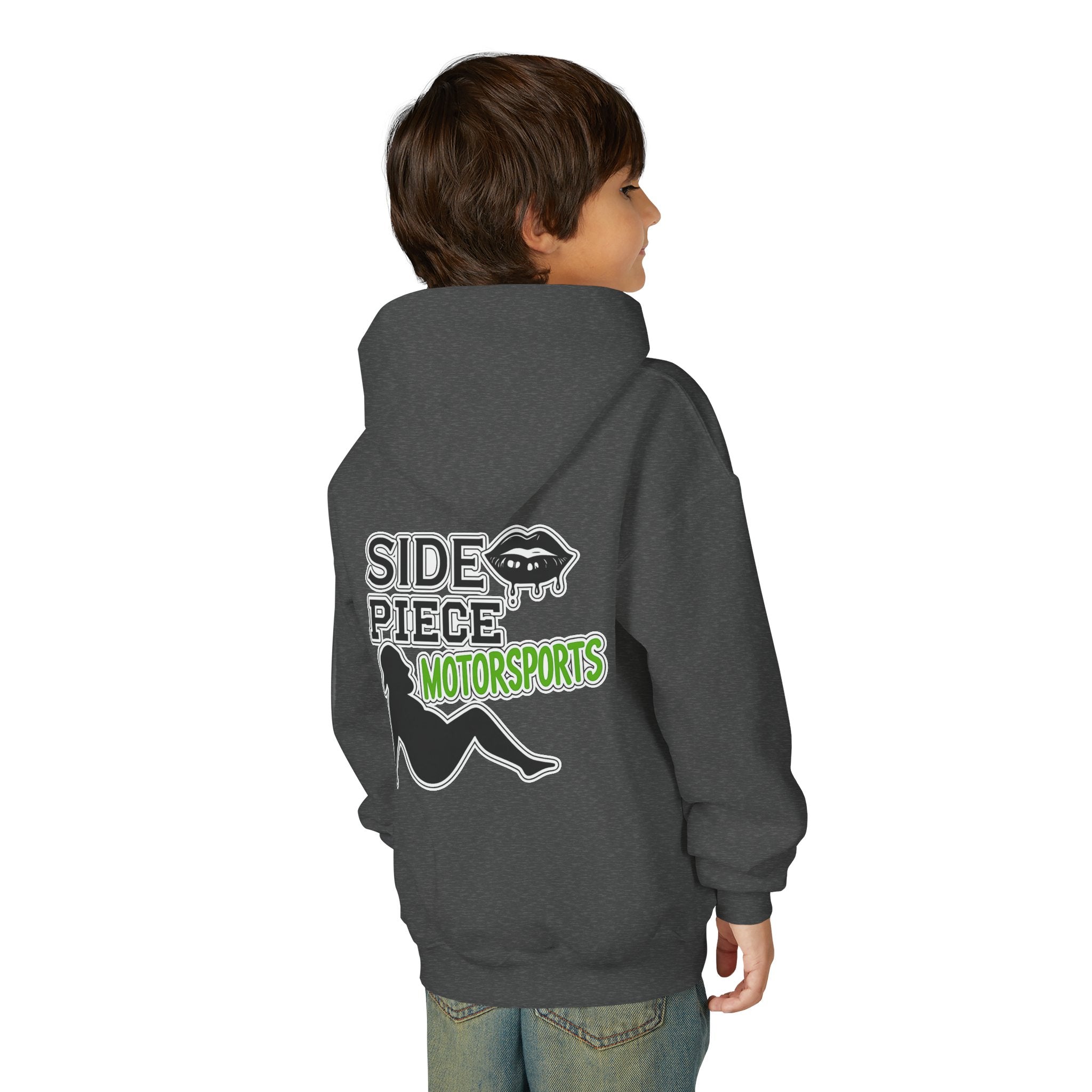 Side Piece Motorsports Youth Hoodie — Racing Logo Pullover