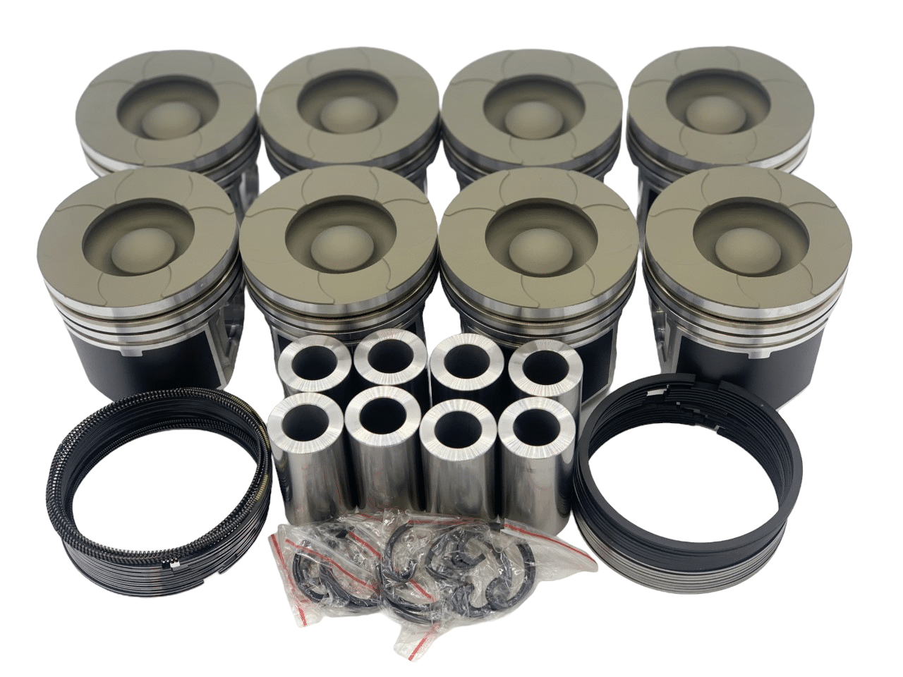 6.0L Powerstroke Diesel UEM Ceramic Coated Fly Cut Piston Kit