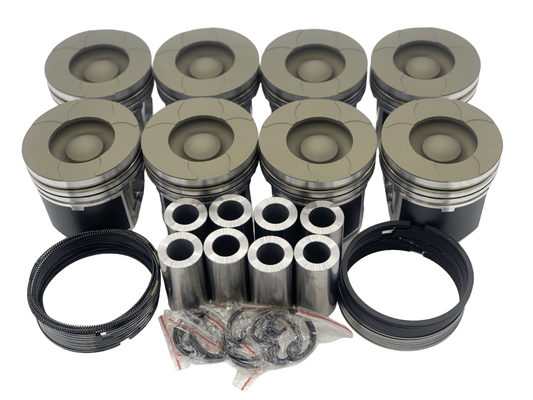 6.0L Powerstroke Diesel UEM Ceramic Coated Fly Cut Piston Kit