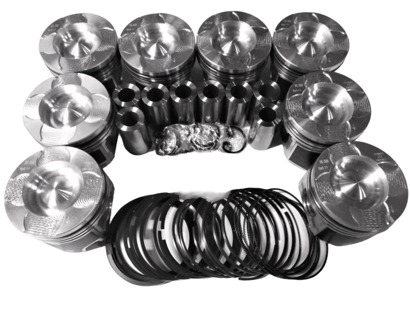 6.0L Powerstroke Diesel Uem Dualoy Fly Cut Piston set