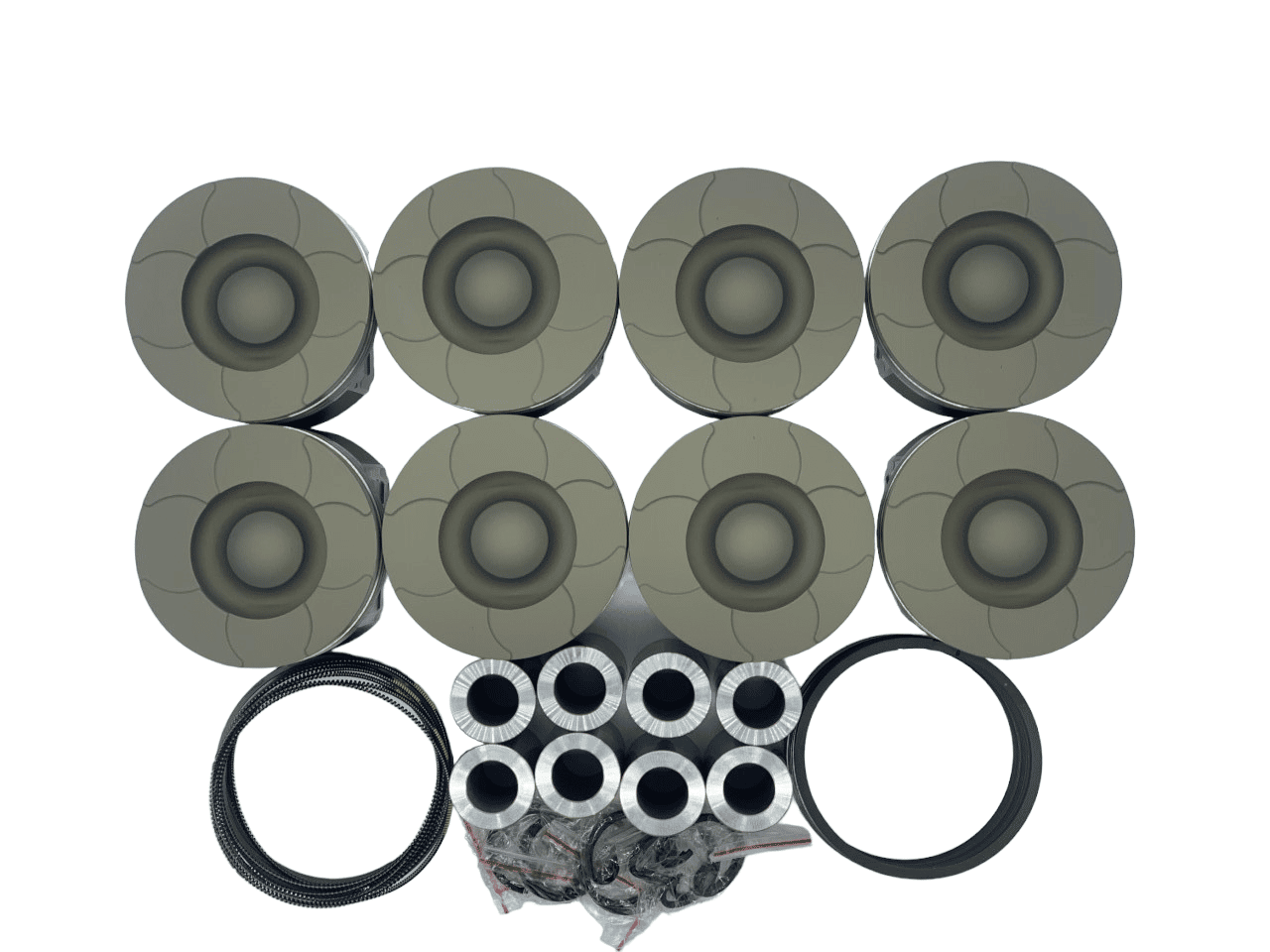 6.0L Powerstroke Diesel UEM Ceramic Coated Fly Cut Piston Kit