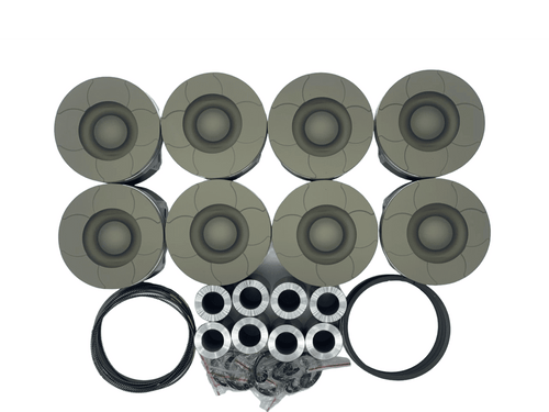 6.0L Powerstroke Diesel UEM Ceramic Coated Fly Cut Piston Kit